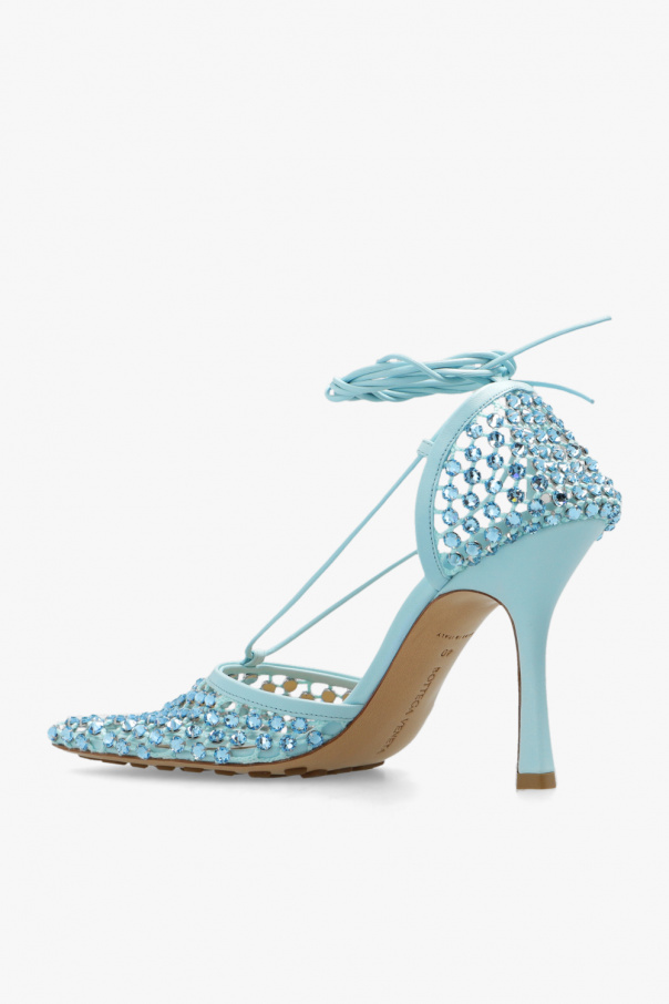 ベル様　Bottega クリスタル2本　ブルー2本 Light blue 'Sparkle Stretch' pumps Bottega Veneta - Ботфорти